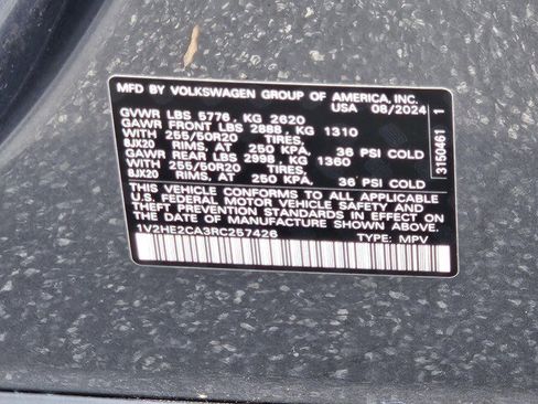 Used 2024 Volkswagen Atlas Cross Sport SE AWD/4WD image 28