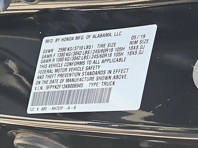Used 2019 Honda Ridgeline Sport image 15