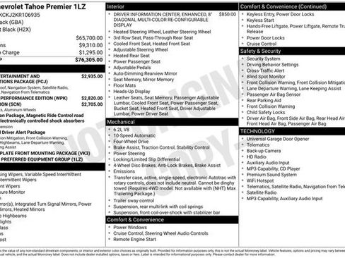 Used 2019 Chevrolet Tahoe Premier AWD/4WD image 7