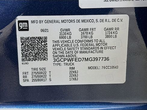 Used 2021 Chevrolet Silverado 1500 High Country RWD image 40