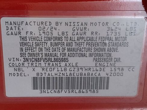 Used 2024 Nissan Versa SR w/ Trunk Package FWD image 33
