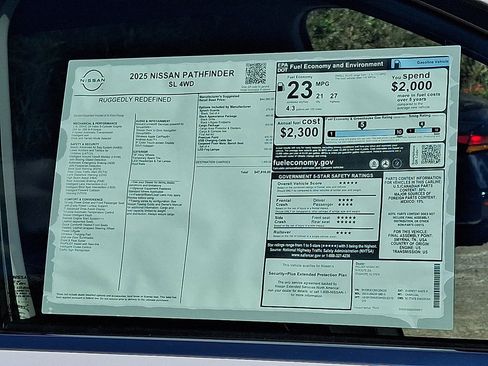 New 2025 Nissan Pathfinder SL w/ Black Appearance Package image 11