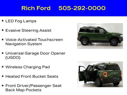 Certified 2024 Ford Bronco Sport Big Bend w/ Convenience Package AWD/4WD image 33