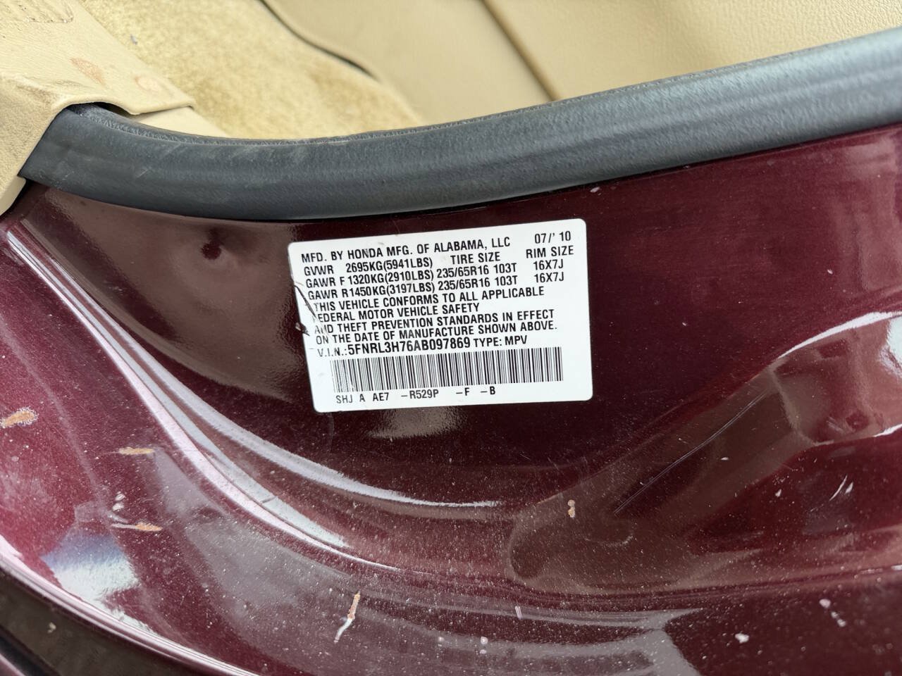 Used 2010 Honda Odyssey EX-L image 38