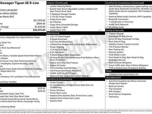 Used 2020 Volkswagen Tiguan SE R-Line image 34