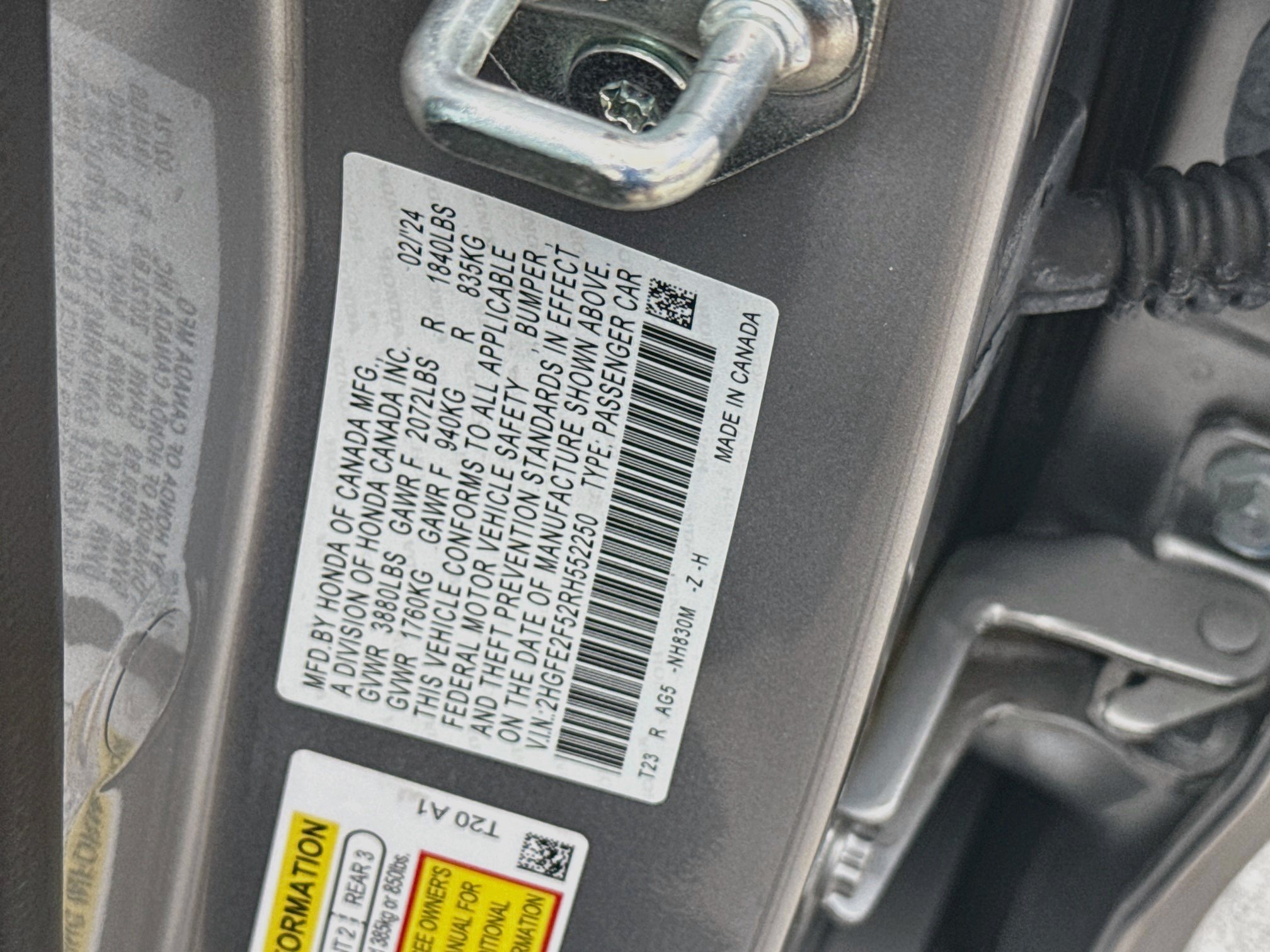 Certified 2024 Honda Civic Sport image 36