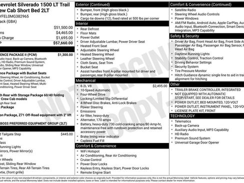 Used 2021 Chevrolet Silverado 1500 LT Trail Boss w/ Convenience Package II AWD/4WD image 2