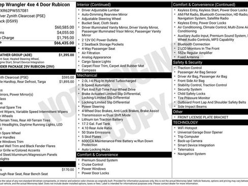 Used 2023 Jeep Wrangler Unlimited Rubicon 4xe w/ Cold Weather Group AWD/4WD image 36