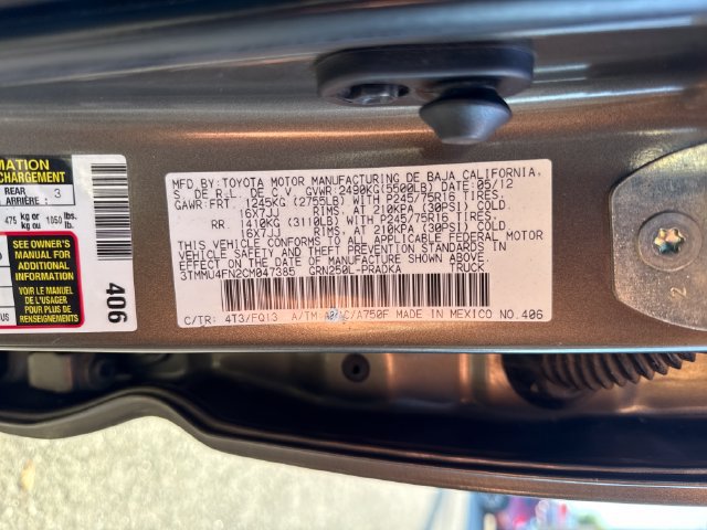 Used 2012 Toyota Tacoma 4x4 Double Cab w/ SR5 Pkg image 20