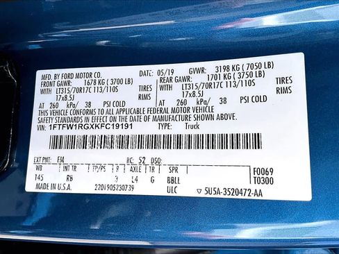 Used 2019 Ford F150 Raptor w/ Equipment Group 802A Luxury image 36