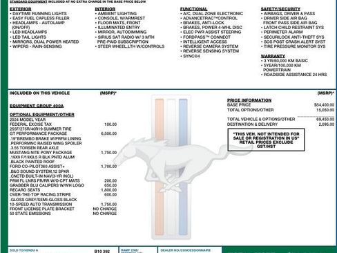 Used 2024 Ford Mustang GT Premium w/ GT Performance Package RWD image 7