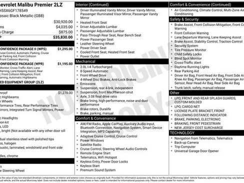 Used 2016 Chevrolet Malibu Premier w/ Driver Confidence Package II FWD image 28