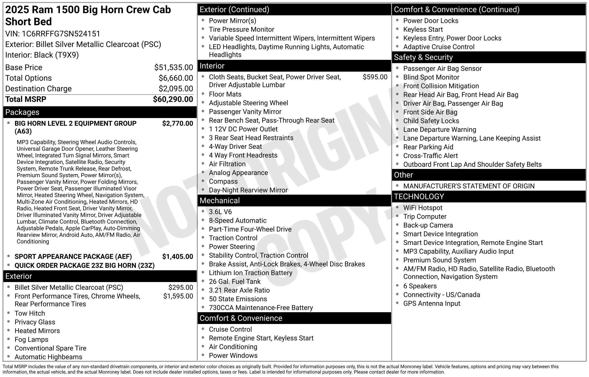 Used 2025 RAM 1500 Big Horn AWD/4WD image 2