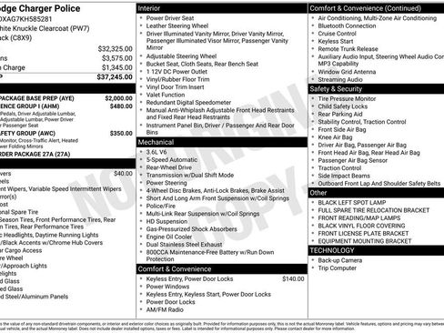 Used 2019 Dodge Charger Police w/ Patrol Package Base Prep RWD image 6