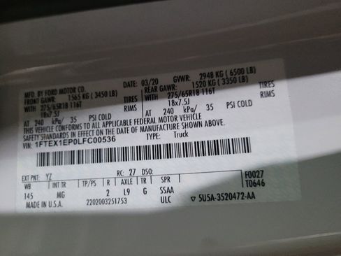 Used 2020 Ford F150 XLT w/ Equipment Group 302A Luxury image 33