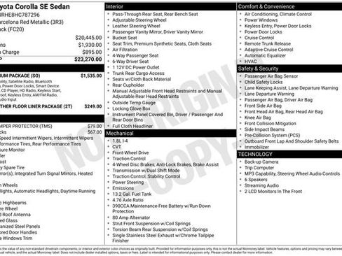 Used 2017 Toyota Corolla SE w/ SE Premium Package FWD image 30