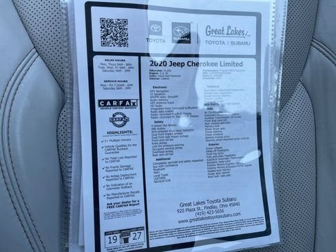 Used 2020 Jeep Cherokee Limited AWD/4WD image 27