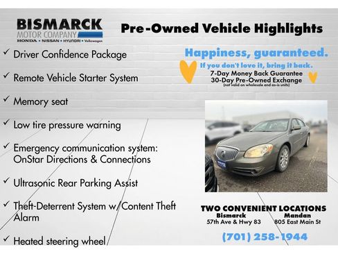 Used 2011 Buick Lucerne CXL w/ Driver Confidence Package FWD image 8