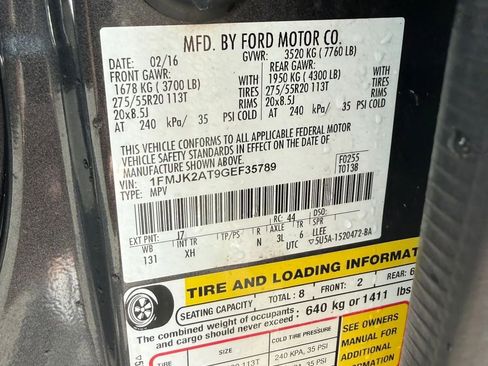 Used 2016 Ford Expedition EL Limited w/ Equipment Group 301A image 14