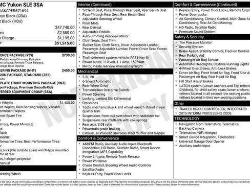 Used 2015 GMC Yukon SLE w/ Convenience Package image 7