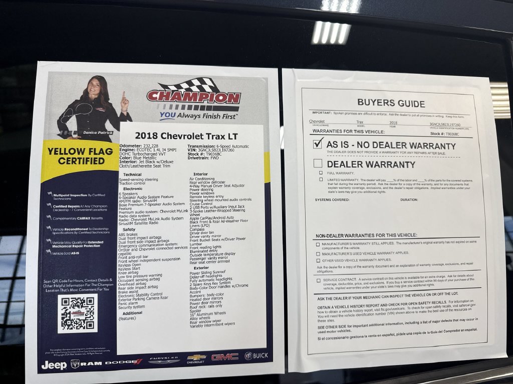 Used 2018 Chevrolet Trax LT w/ Sun & Sound Package FWD image 36