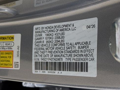 New 2026 Honda Accord SE image 37