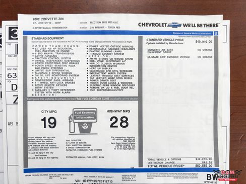 Used 2002 Chevrolet Corvette Z06 RWD image 49