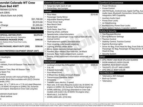 Used 2019 Chevrolet Colorado W/T w/ Custom Special Edition image 5