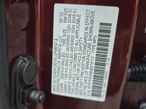 Certified 2022 Honda Pilot Elite image 17