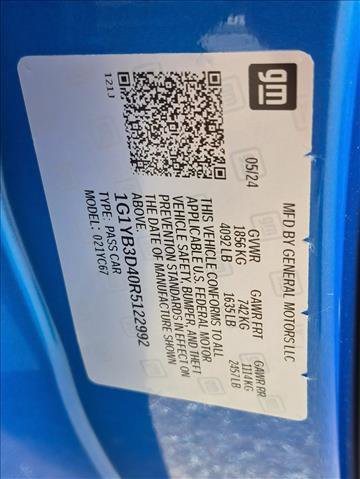 Used 2024 Chevrolet Corvette Stingray Preferred Conv w/ 2LT RWD image 17