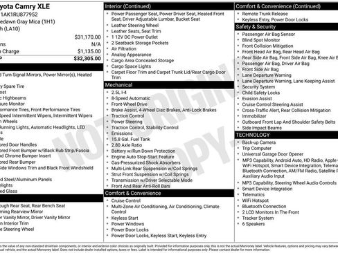 Used 2024 Toyota Camry XLE FWD image 3