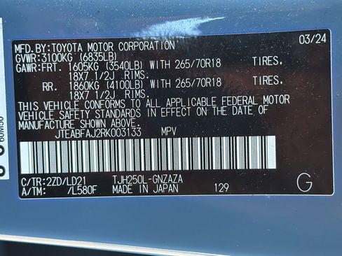 Used 2024 Toyota Land Cruiser AWD/4WD image 56