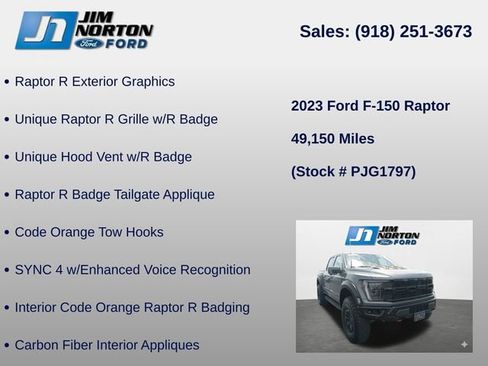 Used 2023 Ford F150 Raptor w/ Equipment Group 802A Raptor R AWD/4WD image 16