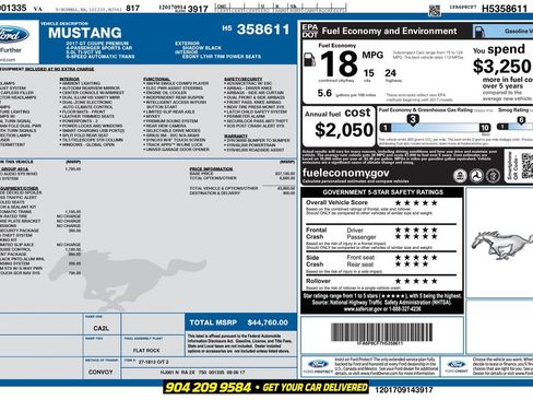 Used 2017 Ford Mustang GT Premium w/ Equipment Group 401A RWD image 23