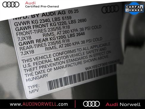 Certified 2025 Audi Q3 2.0T Premium Plus w/ Premium Plus Package image 3