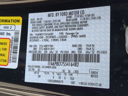 New 2025 Ford Mustang GT Premium w/ GT Performance Package image 18