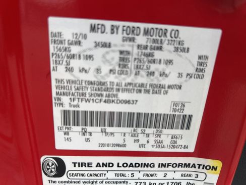 Used 2011 Ford F150 XLT w/ XLT Chrome Pkg RWD image 6