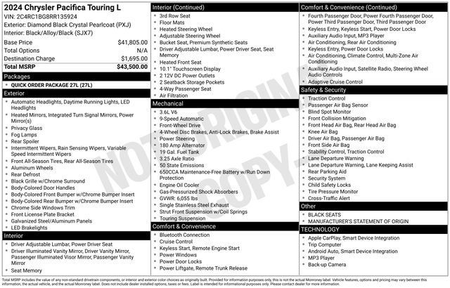 Used 2024 Chrysler Pacifica Touring-L FWD image 35