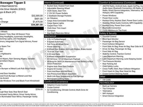 Certified 2026 Volkswagen Tiguan S AWD/4WD image 8