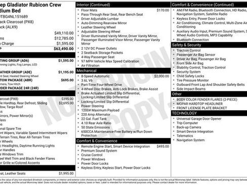 Used 2022 Jeep Gladiator Rubicon w/ LED Lighting Group image 35