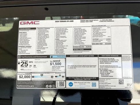 New 2026 GMC Terrain AT4 w/ Convenience Package III AWD/4WD image 14
