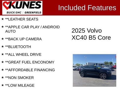 Used 2025 Volvo XC40 B5 Core AWD/4WD image 2