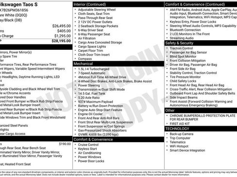 Certified 2023 Volkswagen Taos S AWD/4WD image 12