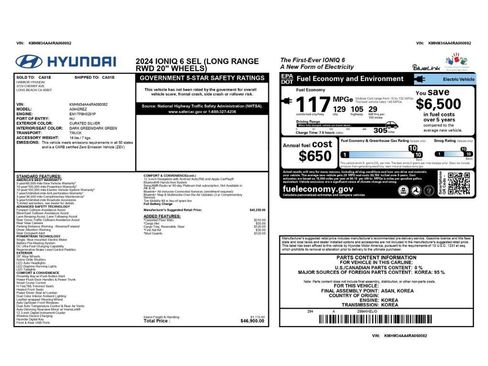 Used 2024 Hyundai Ioniq 6 SEL RWD image 2