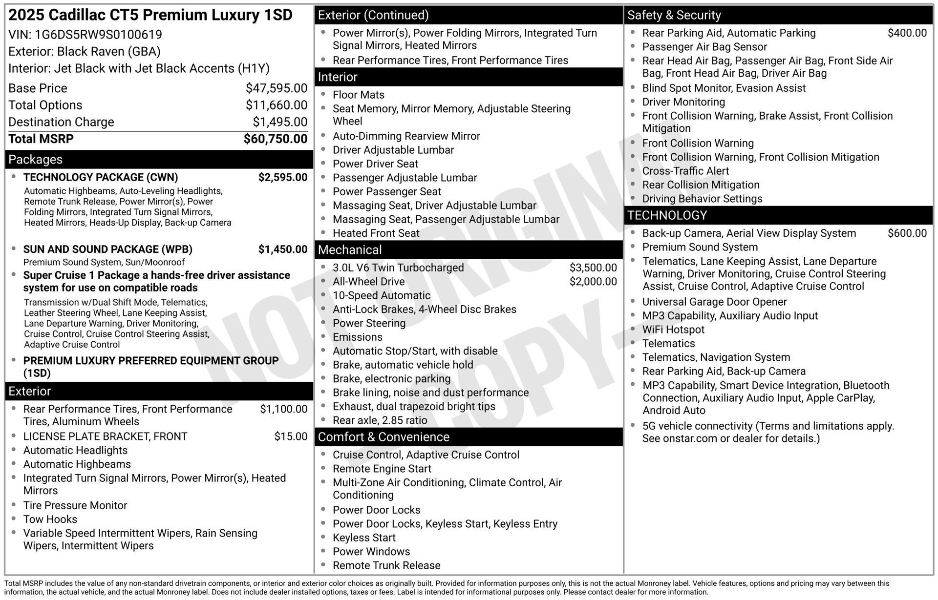 Certified 2025 Cadillac CT5 Premium Luxury w/ Technology Package AWD/4WD image 43