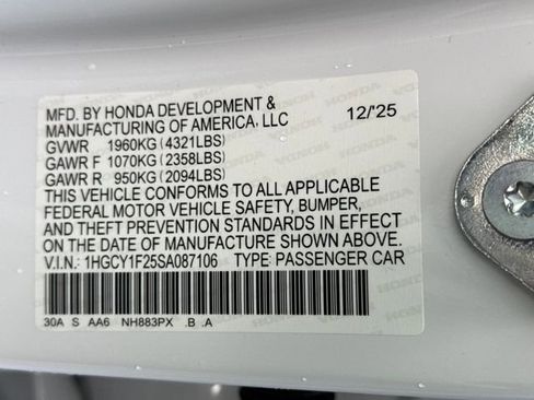 New 2025 Honda Accord LX image 14