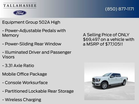 New 2026 Ford F150 Lariat w/ Equipment Group 502A High AWD/4WD image 25