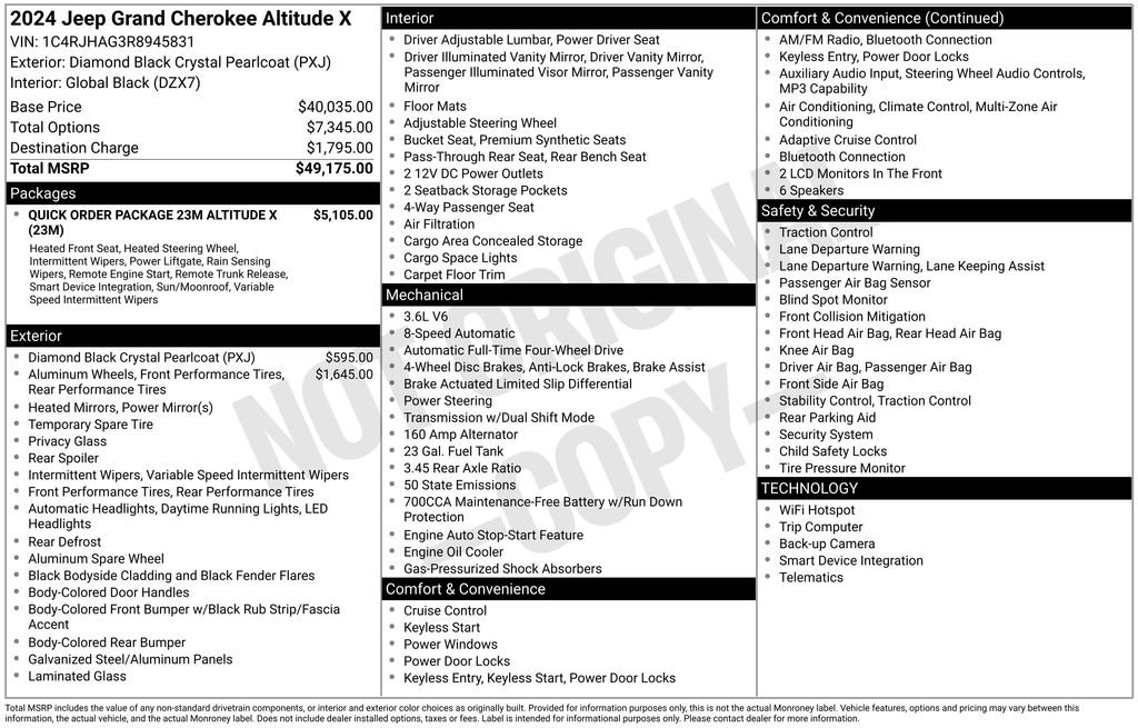 Used 2024 Jeep Grand Cherokee Altitude AWD/4WD image 3