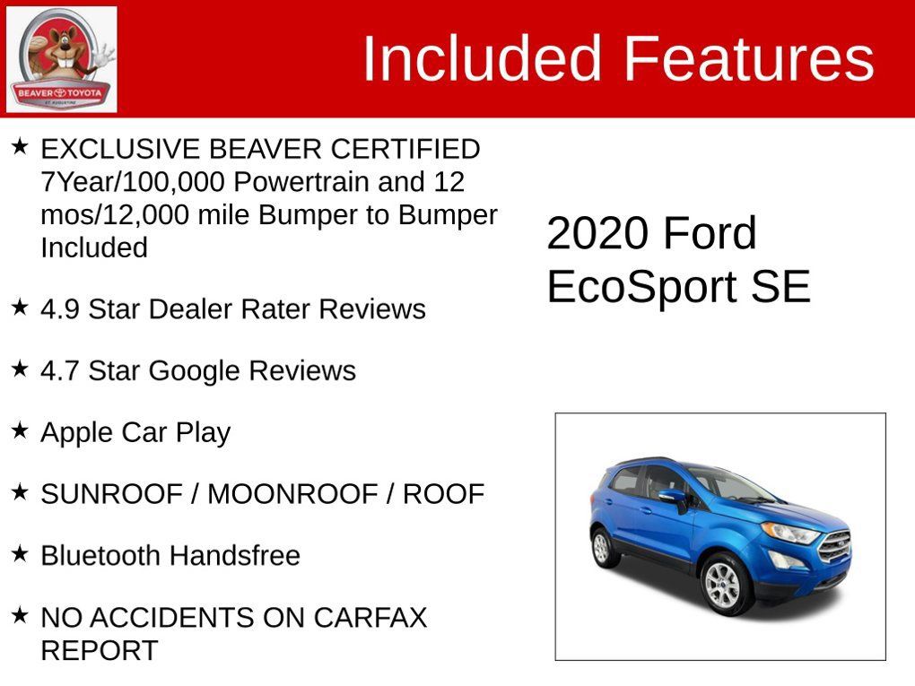Used 2020 Ford EcoSport SE w/ SE Convenience Package FWD image 4