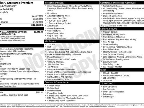 Used 2025 Subaru Crosstrek 2.0i Premium image 10